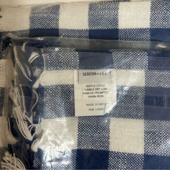 NWT Serena and Lilly Gingham Placemats Set of 4 in French Blue - Picture 3 of 5